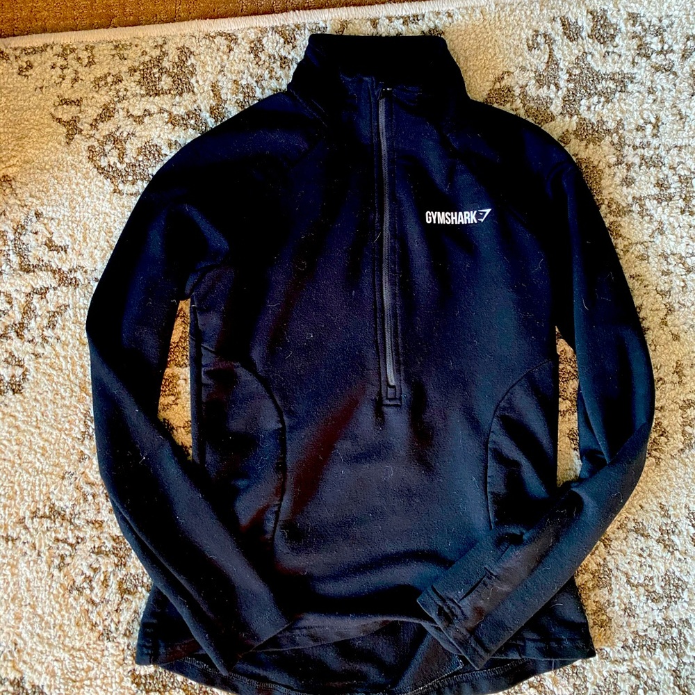 Gymshark black 3/4 zip